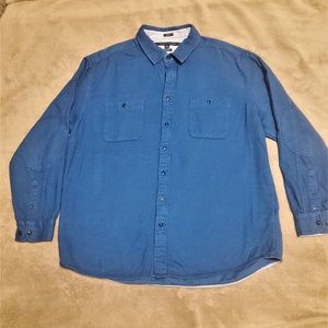 Tommy Hilfiger Men's Blue Corduroy Long Sleeve XXL